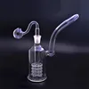 Sidecar Bong Birdcage Perc 8 인치 암 레시클러 Dab Rig Bong과 30mm 남성 유리 오일 버너 파이프를 가진 1 세트 mobius 매트릭스 유리 봉.