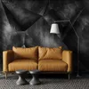 Wallpapers Milofi personalizado 3D papel de parede mural preto e branco geométrico quadrado geométrico tv sofa fundo parede decoração