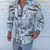 Fashion Mens Baroque Floral Royal Print Shirts Designer Dress Fancy Slim Club Style