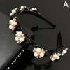 Pearls Multi-layers Hollow Braided Band Hoop Headband bands Bangs Fixed Clip pin Headdress Hair Accessories