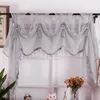 Budloom European style luxury tulle valance Curtain for living room green pink kitchen sheer valances Curtain for living room 210712