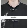 Ubranie etniczne 2022 w stylu chińskim wierzchołki Tang garnitur Linen 3/4 Solid Tradycyjny Chin typu Hanfu koszula plus rozmiar 4xl 5xl