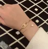 2021 Braccialetto e collana di fascino in 18 carati placcato oro per donne fidanzamento gioielli da sposa gioielli regalo design catena PS3285