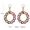Rhinestone Dangle Earrings For Women Classic Jewelry Fashion Retro Romantic Korean Accessories Bohemian Glamour Vintage Wedding Gift