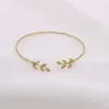 Moda Leaf Weight Arm Bransoletka Armlet Cuff Open Bransoletka Opaska Regulowana Bangle Dla Kobiet Dziewczyny Biżuteria Ślubna