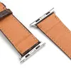 Assista Band Strap for Apple Series 1 2 3 4 5 6 7 38mm 40mm 41mm 42mm 44mm 45mm PU couro relógios inteligentes Substituição com conector do adaptador