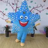 Stage Performance blue Star Mascot Costume Halloween Christmas Cartoon Character Outfits Suit Advertising Leaflets Clothings Carnival Unisex Adults Outfit