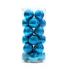 2022 NOVOS 24 PCS / Set Vermelho Árvore de Natal Decoração Bola Bauble Pendurado Xmas Partido Casa Rosa Azul Ornamento Caixa de Presente Decorações