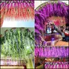 Dekorativa Blommor Kransar Festival Party Supplies Hem Garden 12PCs Wisteria Artificiell Hängande Garland Vin Rattan Fake Flower String Sil
