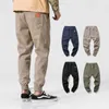 Men's Fashion Casual Pants Loose Cotton Waist Elastic Haren Pants Bound Feet Trousers Joggers Sweatpants Big Size M-5XL X0723
