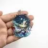 Game Genshin Impact Bennett Hu Tao Razor Sayu Kaedehara Kazuha Cosplay Key Chains Two-sided Keychain Acrylic Pendant Keyring