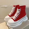 Designer Sneakers 2021 Hösten Dam Fritidsskor Högkvalitativ Canvas Vamp Fårskinn Innersula Europa och Amerika Modetrend MQ082488