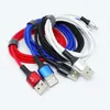 2.4A Micro USB Cable Type C cables Adapter Data Sync Metal Charging Phone Thickness Strong Braided