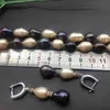 Women Fashion Real Big Rice Freshwater Pearl Jewlery Set Necklaces for Braslet Luxury Necklace