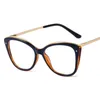 Sunglasses 80083 TR90 Anti Blue Light Cat Eye Glasses Frame Spring Leg Optical Fashion Computer Eyeglasses For Men Women