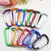 Utomhus gadgets resor camping klättring d form aluminium legering klipp nyckel kedja snap carabiner hållbar krok