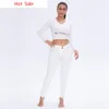 Sport Femme Collants Leggings Leggings White White Curvy Gym Pant Butt Butt Butt