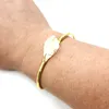 Irregular Natural Crystal Stone Adjustable Gold Silver Plated Bangle Bracelets For Women Girl Fashion Party Club Punk Jewelry