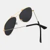 Unisex Oval Full Frame Retro Casual UV Protection Sunglasses Driver Goggles