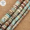 1 brin / lot dia 4/6/8 / 10mm oblate pierre naturelle perles d'entretoise lâche raccord de bricolage collier bracelet constatations bijoux