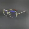 Gafas transparentes Marco Moda para hombre Decoración Vintage Carter Gafas de diseñador de lujo Gafas con estilo Sin montura Óptico de alta calidad 21