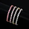Hot style Hip Hop 5mm/6mm Tennis Chain Anklet Adjustable Size Zircon Personality Charm Jewelry For Gift