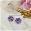 Stud Earrings Jewelry Flower Earrings, Pearl Sweet Wild Hyuna Sun Resin Drop Delivery 2021 I1Gc5