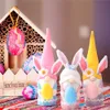 Ornamentos de Páscoa Handmade Felloweless Boneca de Pelúcia Gnomo Coelho com Easter Ovo Casa Decoração Presentes Primavera para Crianças JK2102XB
