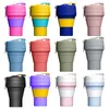 600ml 480ml 350ml Portable Retractable Silicone Water Bottle Foldable Coffee Water Bottle Travel Drinking Cup Mug Creative Retractable Straw