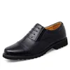 2022-heren Business Casual Security Work Black Four Seasons Leather Soft Soled Non Slip Single Shoes