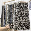 Croysier Fashion Elegant Vintage Leopard Print Pleated Skirt Elastic High Waist Long Skirts For Women Summer Chiffon Midi Skirt 210721
