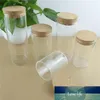 4pcs/lot Thick Glass Bottle 65mm Cork Stopper Spice Bottles Container Jars Vials DIY Craft Kitchen Storage Bottles