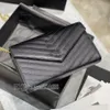 Tasarımcı Cüzdan dana derisi havyar chevron kapitone siyah zarf çanta en kaliteli hakiki deri lüks kredi kartı sahibi küçük debriyaj çıkarılabilir zincir çanta 22 cm