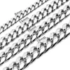 Miami Cuban Link Chain Necklace Men Hip Hop Gold Silver Necklaces Stainless Steel Jewelry270Z