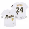 Custom Cream Navy-Gold Baseball Jersey