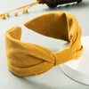 Tkaniny Moda Opaski dla kobiet Szerokie Solidne Grube Hair Hoop Bełny Dziewczyny Jesień Winter Hairbands Akcesoria do włosów 1677 B3