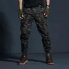 Joggers tácticos militares para hombre, pantalones Cargo de camuflaje, pantalones largos militares negros a la moda con múltiples bolsillos, pantalones pitillo informales para hombre H1223