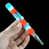 Silicone Quartz Pen Rökare Tillbehör Rör för rökning Held Mini Pipe Tobacco Wax Burner Portable