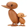 Wooden Duck Figurines Wood Miniature Animals Toys Dolls Creative Puppet Office Home Decoration Accessories Ornaments Nordic Fash