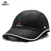 Wosawe motocicleta boné de beisebol bicicleta unisex half face capacete anti-uv motobike hard pu couro de segurança chapéu