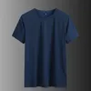 Schwarz Gestreifte Herren T-shirts Eis Seide Sommer Atmungsaktive T-shirts Männer T-shirt Kurzarm Casual Schnell Trocken T-shirt Übergroßen 210601