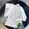 Klassieke Roze Ivory Kids Fancy Dresses voor Meisjes Kinderen Charmante Jurk Puff Sleeve Bruiloft Kleding 4 7 9 12 14 Jaar 210303