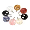 12 pcs/lot mélange couleur Rhodonite pierre signe de paix noël 22 MM bijoux pendentifs bricolage trouver pour Bracelet collier breloques