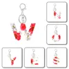 Cute Acrylic Dried Flower Letter Keychains Alphabet Crystal Women Key Chains Ring Car Bag Tassels Pendent Charm Gift Key Holder