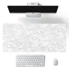 Big Art Mousepad White Black Desk Protector Pad sul tavolo Pad Computer Mat Xxl Mouse Pad Extended Pad Deskmat regalo