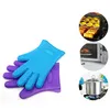 Durable Silicone Oven Kitchen Glove Heat Resistant Colorful Cooking BBQ Grill Glove Oven Mitts Kitchen Gadgets Kitchen Accessories T500468