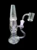 lila cfl triangulär kolv hookah glas bong heady oljeplattor 14mm skål rökning rör färgstarka vatten