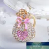 Mooie hartzakken Rhinestone Key Chain Vrouwen paar sieraden vrouwelijke legering Lucky Sachet Keychains Ladies Bag Car Keyring Accessoire Factory Price Expert Design