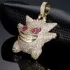 Nuova gioielleria hip hop collana gengar nuova pendente a sospensione cubica collana rame zircone cubic crame ghiacciato maschile da uomo ghiacciato da uomo 229q6205603