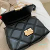 Cross Ciała Czarna Plaid Torba Na Ramię Kobiety Łańcuch Messenger Luksusowa Skórzana Torebka Kobiet Mały Diament Lattice pikowany Crossbody Sal